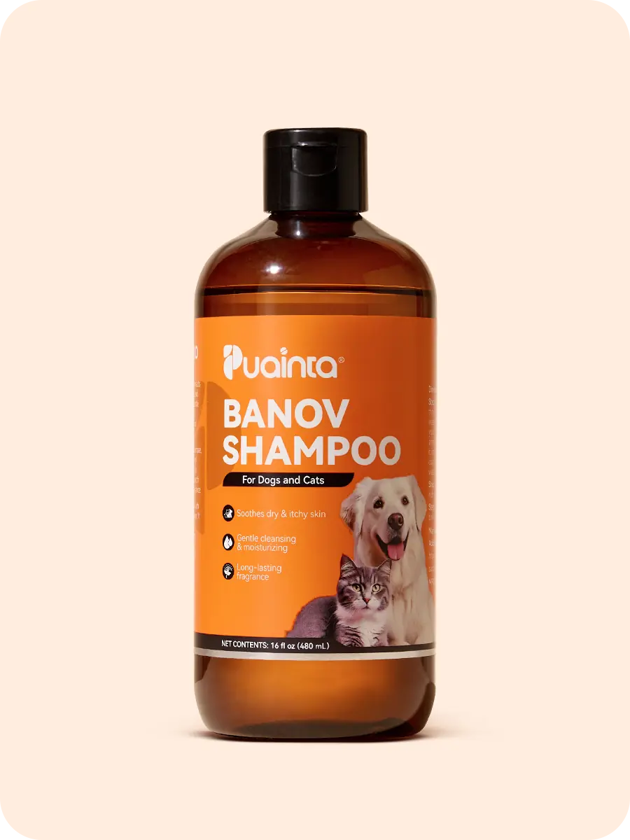 Puainta Banov Shampoo for Dogs & Cats – Gentle Relief for Sensitive & Itchy Skin