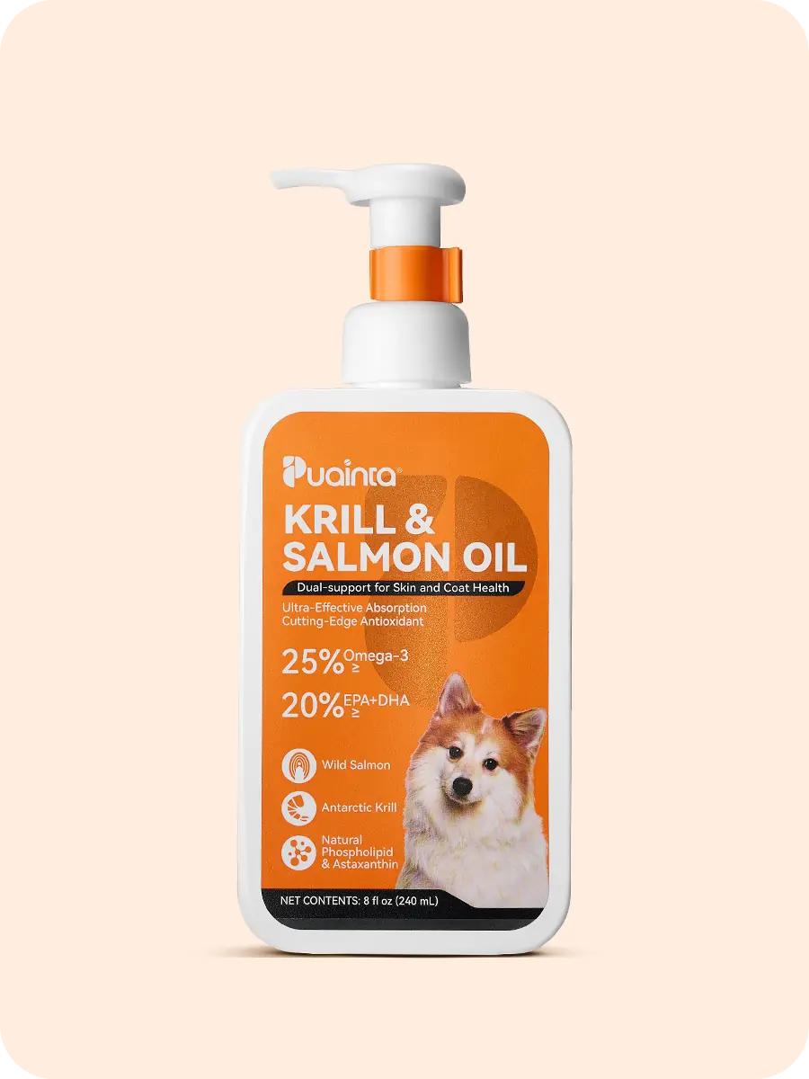 Puainta Krill & Salmon Oil for Dogs – Omega-3 Support for Skin, Coat & Vitality