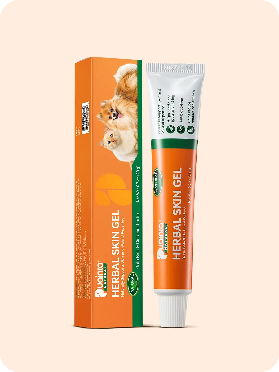 Puainta Natural Herbal Skin Gel – Soothing Itch Relief for Dogs & Cats