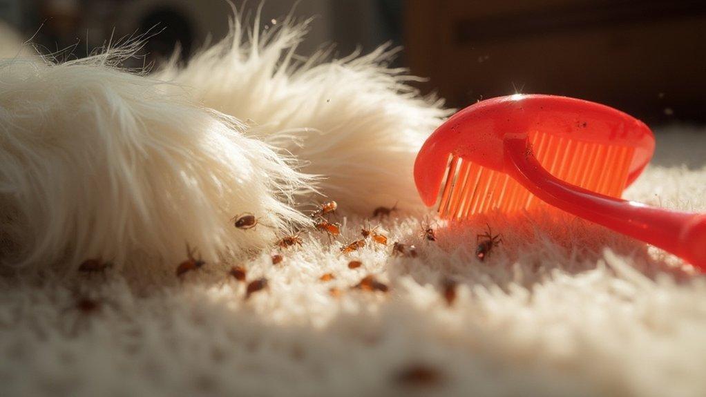 Katze mit Flöhen