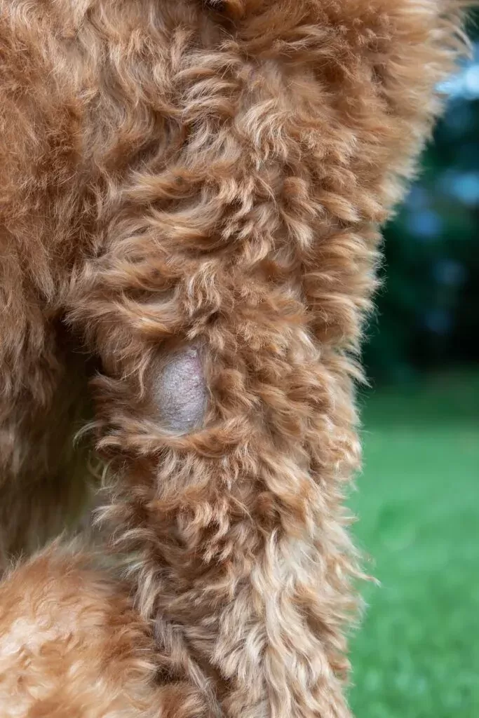 peau sèche du chien en hiver