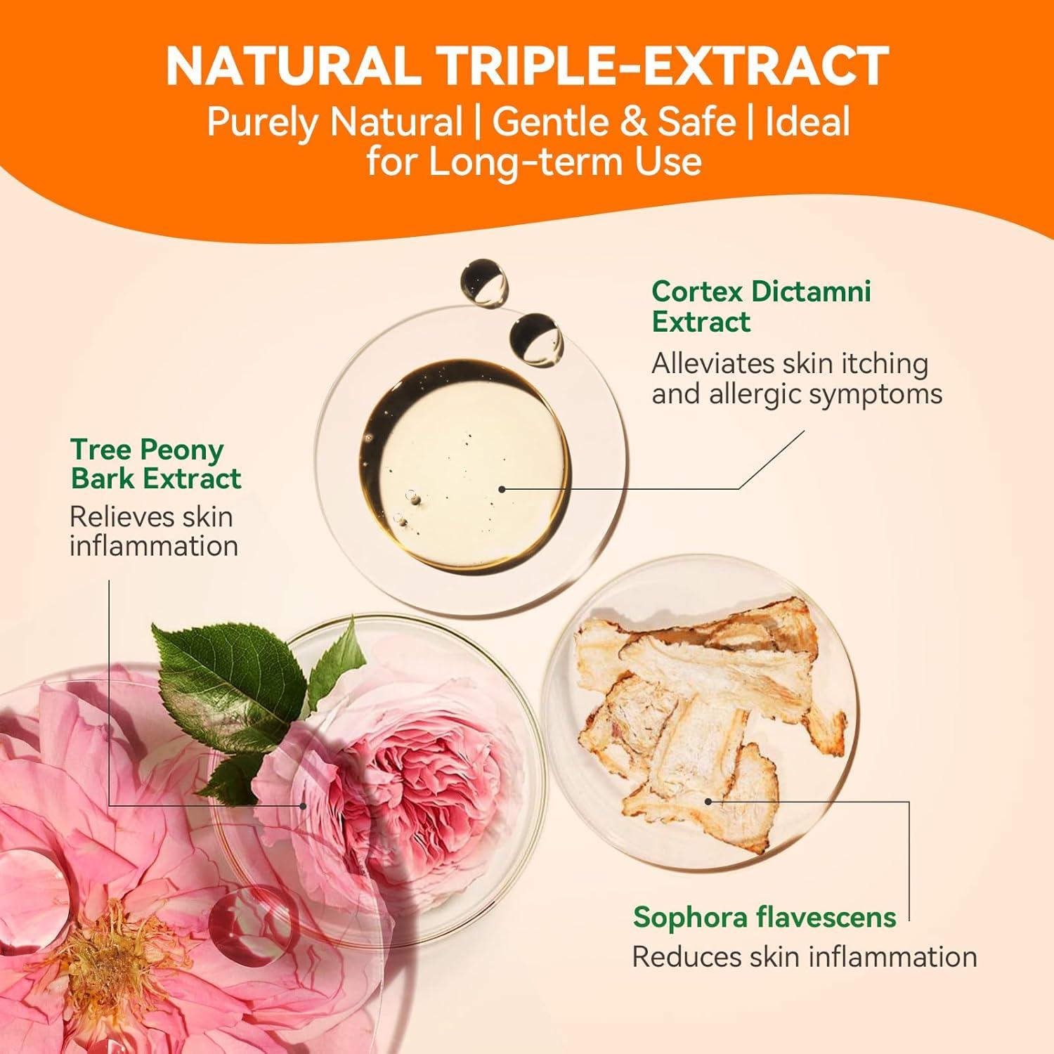 Ensemble de produits anti-démangeaisons naturels Puainta Spray, Quantum Silver Spray 4 floz et Shampooing à base de plantes 8 floz