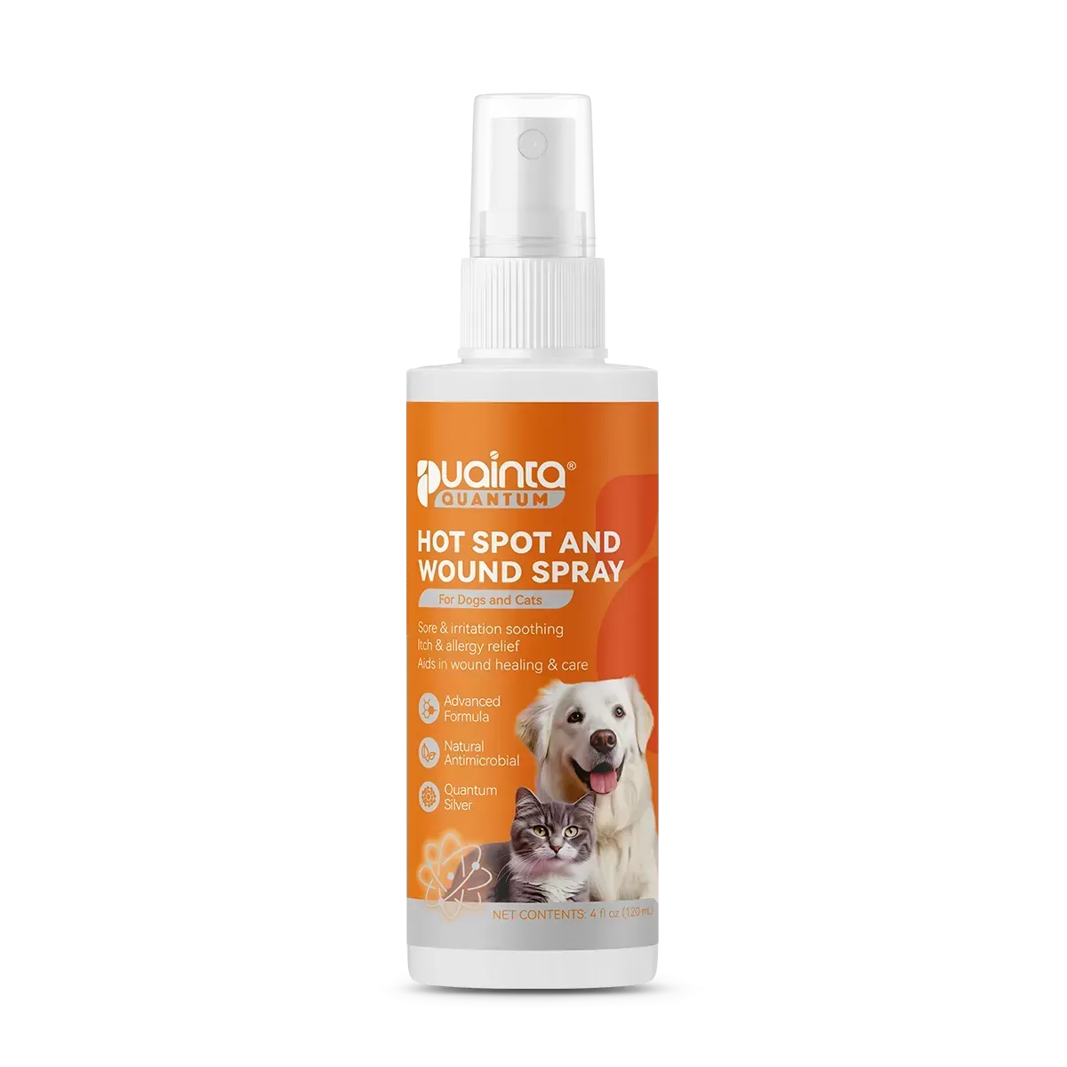 Puainta® Quantum Silver Anti-itch Skin Spray for Dogs/ Cats, Upgraded Pipot Mange Relief