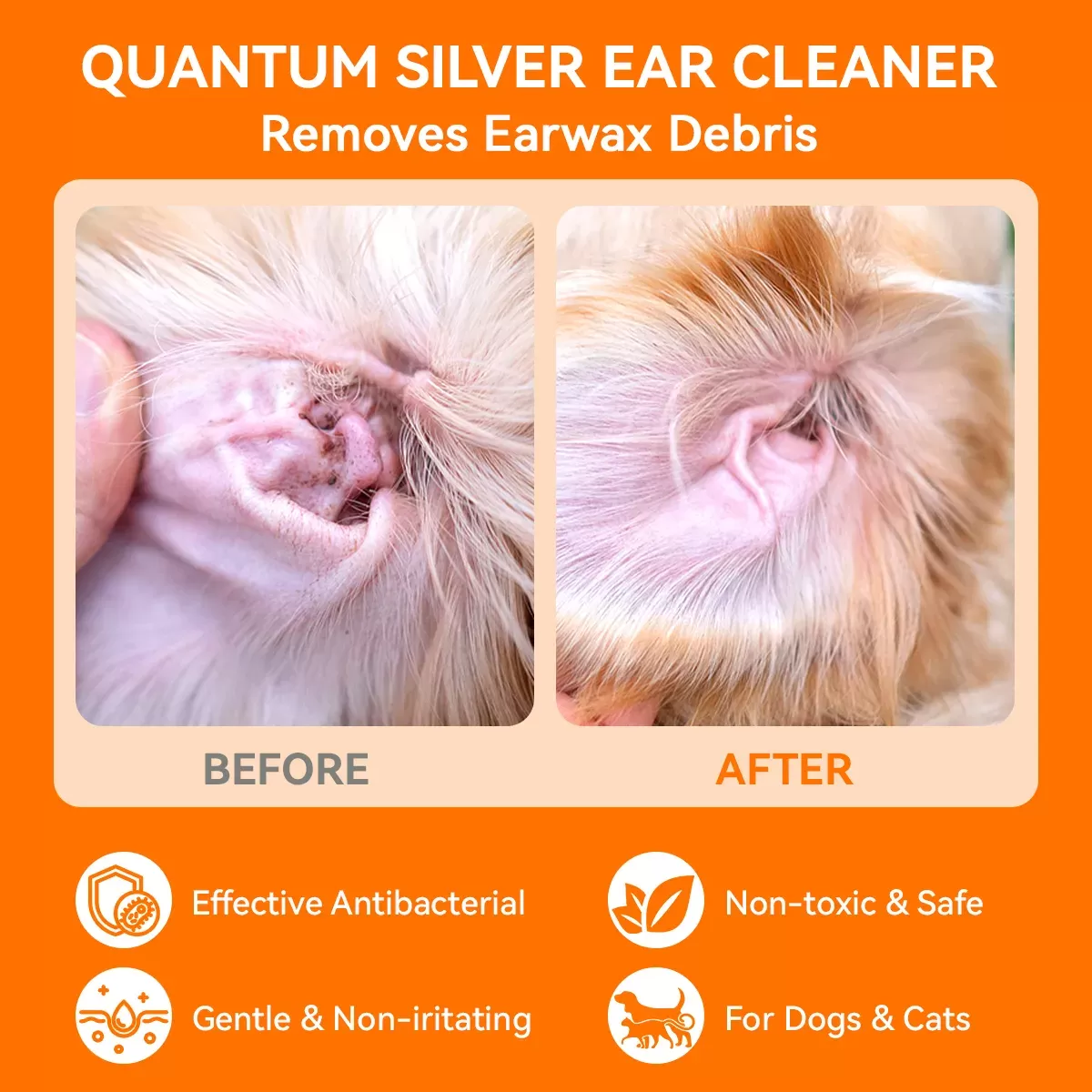 Puainta® Quantum Ear Cleaner for Dog/Cat's Itch Infection