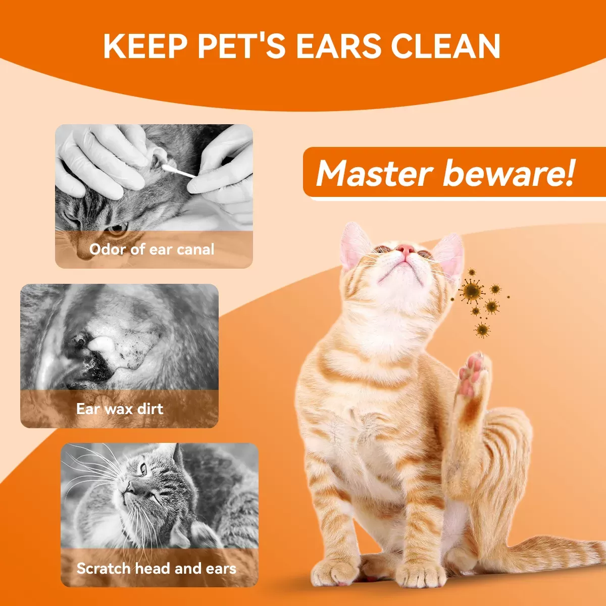 Puainta® Quantum Ear Cleaner for Dog/Cat's Itch Infection